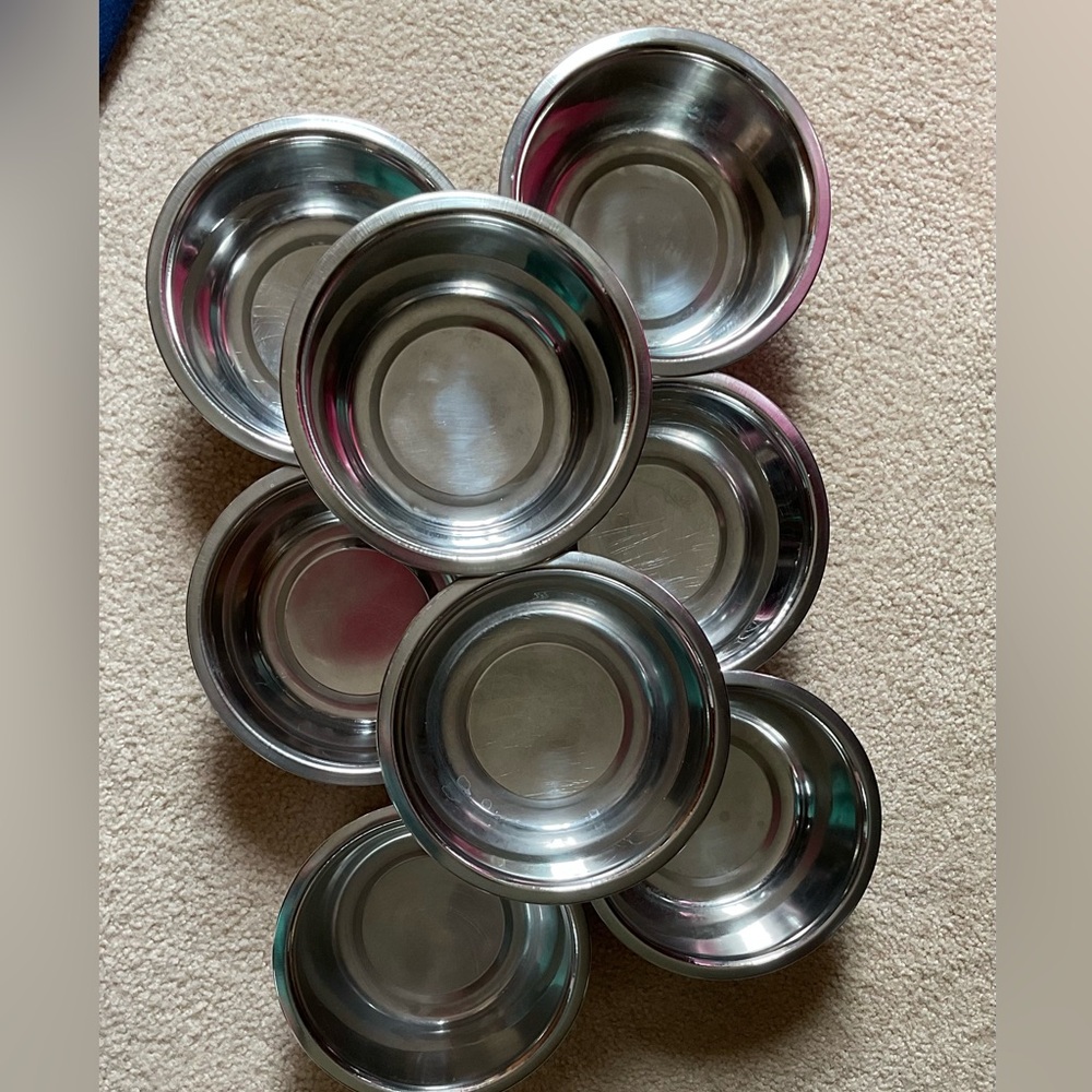 8 Stainless Steal Dog Bowls
